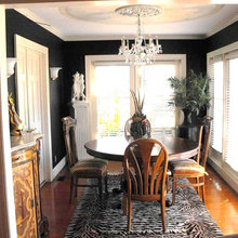 Historic home in Tampa with a black dining room