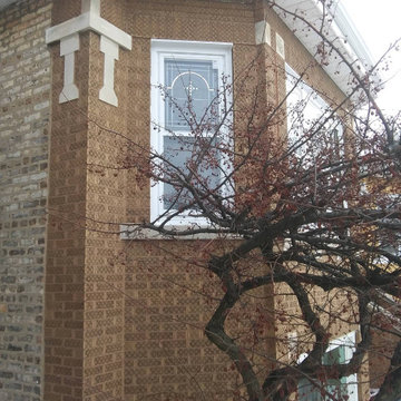 Chicago Bungalow Storm WIndows To Preserve Original Stained Glass