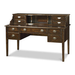 Sonoma Vintage Brown Slattery Writing Desk with Hutch - Desks And Hutches