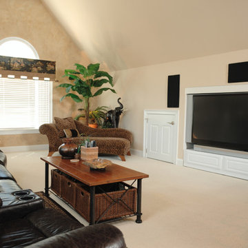 Upstairs Media Room with Built-in Speakers