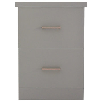 Oslo 2 Drawer File Cabinet, Spice Alder