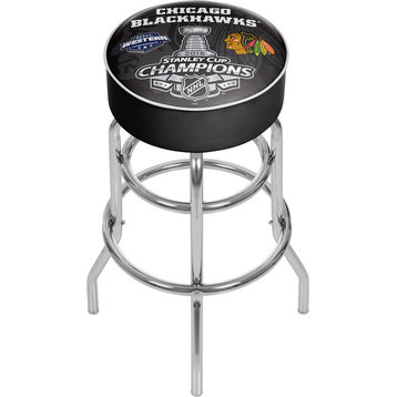 2015 Stanley Cup Champs Chicago Blackhawks Swivel Bar Stool