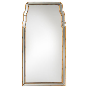 Emilien Queen Anne Style Antique Gold Finish Accent Wall Mirror