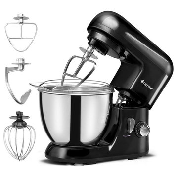 Costway Electric Food Stand Mixer 6 Speed 4.3Qt 550W Tilt-Head Stainless Steel