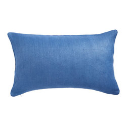 Indigo Linen Pillow Cover - Kidney - Pillowcases And Shams
