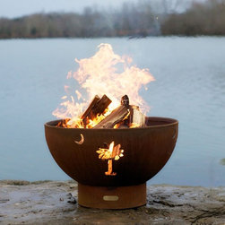 Tropical Moon Wood Burning Fire Pit - Fire Pits