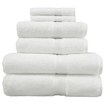 Linum Home Terry 6-Piece Towel Combination Set, White