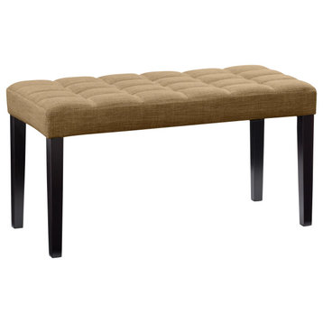 CorLiving California Durable Fabric Tufted Bench, Beige
