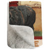 Lodge Collage Sherpa Throw Blanket