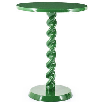 Spiral Round Side Table | By-Boo Gula, Green