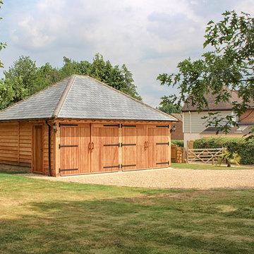 2 Bay Extrawide Oak Framed Garage in Hampshire