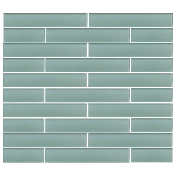 Seafoam Green Glass Subway Tile, 2