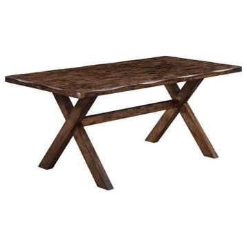 Coaster Alston Rustic Knotty Nutmeg Dining Table 70.75x35.5x30 Inch
