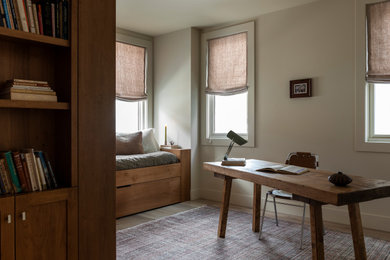 Inspiration for a rustic home office remodel in Salt Lake City
