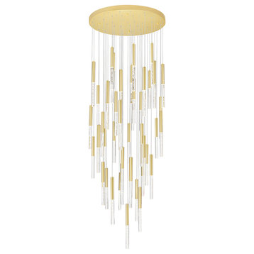 CWI LIGHTING 1703P32-45-602 LED Integrated Chandelier with Satin Gold Finish