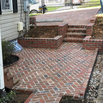 Brick Paver Driveway, Steps, Patio, Herb Garden, and Walkway in Bethesda MD