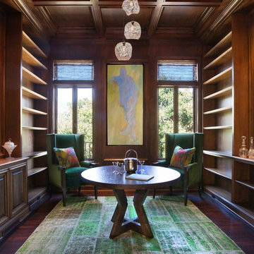 Traditional Library with Contemporary Features
