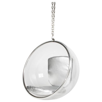 Hanging Bubble Chair, Silver