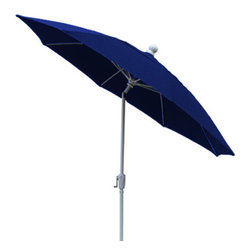 FiberBuilt Umbrellas LLC - 9 Foot Navy Blue Hexagonal Fiberbuilt Patio Umbrellas - Outdoor Umbrellas