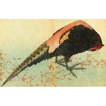 Pheasant On The Snow by Katsushika Hokusai, art print