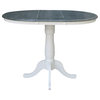 International Concepts 36" Wood Extension Dining Table and 4 Counter Stools
