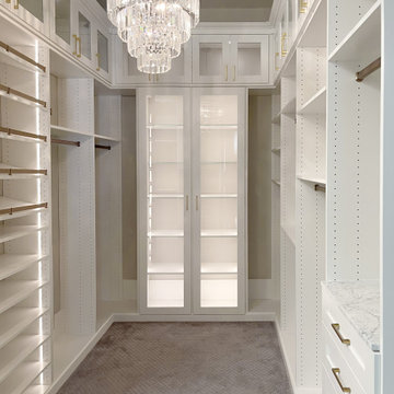 Custom Closet - white, chandelier, drawerstack