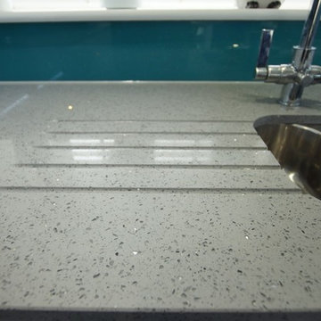 Grey Starlight Quartz worktops