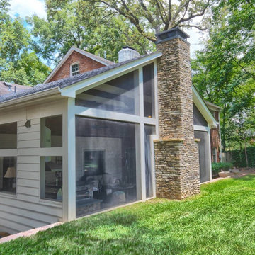 Screened in Porch, Fireplace and Outdoor Kitchen