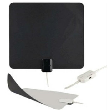 RCA ANT1150F Multi-Directional Amplified Ultra Thin Indoor Antenna, Black