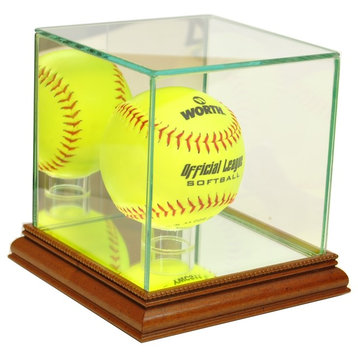 Softball Display Case, Walnut