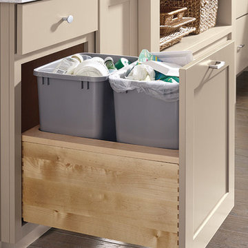 Diamond Cabinets: Push to Open Wastebasket Cabinet