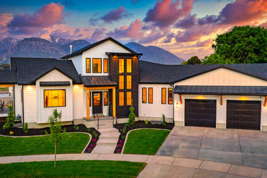 This is an example of a farmhouse house exterior in Salt Lake City.