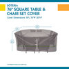 Duck Covers Soteria Rain Proof 76" Square Patio Table With Chairs Cover