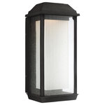 Murray Feiss - Murray Feiss OL12802TXB-LED 1, Light Outdoor LED Wall Lantern, Textured Black - Length: 17.25"