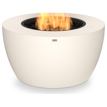 EcoSmart™ Pod 40 Concrete Fire Pit Bowl - Smokeless Ethanol Fireplace, Bone, Gas Burner (Lp/Ng)