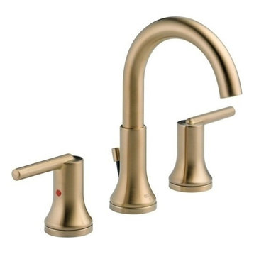 Delta Trinsic 2 Handle Widespread Faucet, Champagne Bronze, 3559-CZMPU-DST