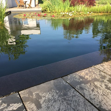 Ausstattungen Naturpool - Randplatte Basalt
