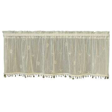 Heritage Lace Sand Shell 45x15 Valance w/St in Ecru