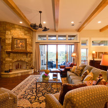 Den With Corner Fireplace
