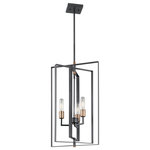 Kichler - Foyer Pendant 3-Light - Layered boxes create a design that's clean and industrial-inspired on this 3 light Taubert foyer pendant, and the two-tone finish is a nod towards mid-century modern fashions. Adjust the pendant height to suit your home's style.