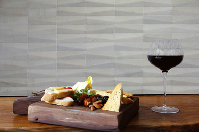 Inspiration for a coastal home bar remodel in Other