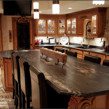 Black Granite Table - Tuscan Kitchen