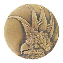 Inviting Home Inc. - Large Cockatoo Knobs, Right, Antique-Style Brass - Cabinet And Drawer Knobs