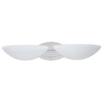 Besa Lighting - Besa Lighting 2WM-231807-LED-CR Jamie - 24.63" 10W 2 LED Bath Vanity - Enclosed quarter-sphere Jamie is handcrafted Opal glass. Canopy plate is simple, contemporary oval. Orient upward or downward. Our Opal glass is a soft white cased glass that can suit any classic or modern decor. Opal has a very tranquil glow that is pleasing in appearance. The smooth satin finish on the clear outer layer is a result of an extensive etching process. This blown glass is handcrafted by a skilled artisan, utilizing century-old techniques passed down from generation to generation. The vanity fixture is equipped with plated steel square lamp holders mounted to linear rectangular tubing, and a low profile oval canopy cover. These stylish and functional luminaries are offered in a beautiful Chrome finish.  Mounting Direction: Horizontal  Shade Included: TRUE  Dimable: TRUE  Color Temperature:   Lumens: 450  CRI: +  Rated Life: 25000 HoursJamie 24.63" 10W 2 LED Bath Vanity Chrome Opal Matte GlassUL: Suitable for damp locations, *Energy Star Qualified: n/a  *ADA Certified: n/a  *Number of Lights: Lamp: 2-*Wattage:5w LED bulb(s) *Bulb Included:Yes *Bulb Type:LED *Finish Type:Chrome