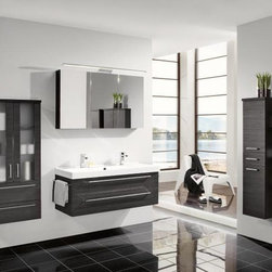 Badea Bauformat Germany - 48" conrad  wall-mounted double vanity in Hacienda Black - Products
