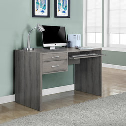 Magee Taupe Reclaimed-Look Computer Desk | modGSI - Desks And Hutches
