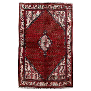 Consigned, Persian Rug, 4'x7', Handmade Wool Sarouk Mir