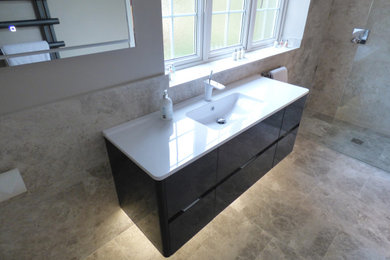 Design ideas for a contemporary bathroom in Surrey.