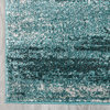 Addison Platinum Abstract Stripe Area Rug, Peacock, 7'10"x10'7"