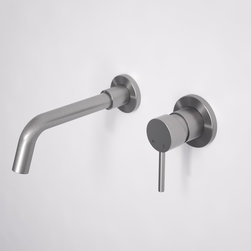 Lusso Luxe Wall Mount Basin Mixer Tap Spout and Valve Brushed Stainless - Products